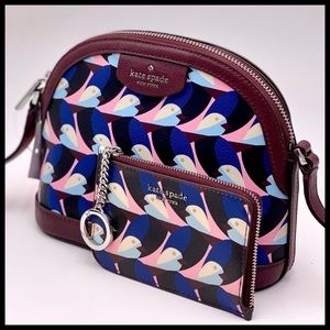 🆕 {Kate Spade} Geometric Birds Leather Crossbody Bag and Wallet Set